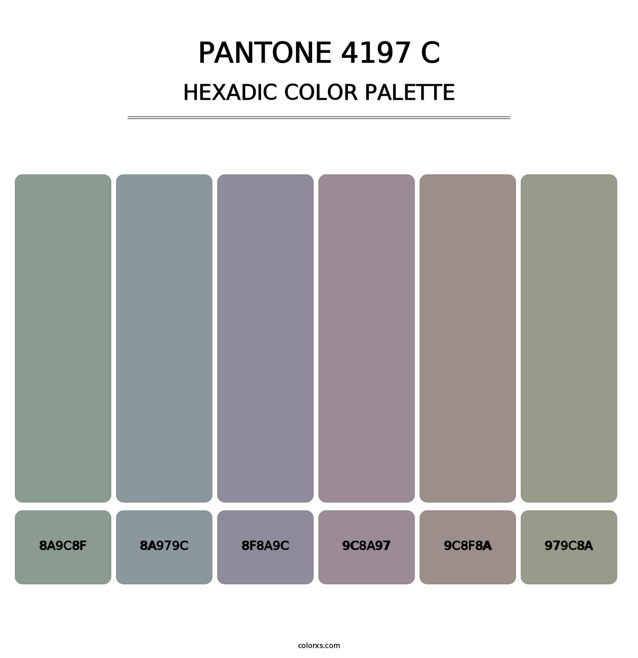 PANTONE 4197 C - Hexadic Color Palette
