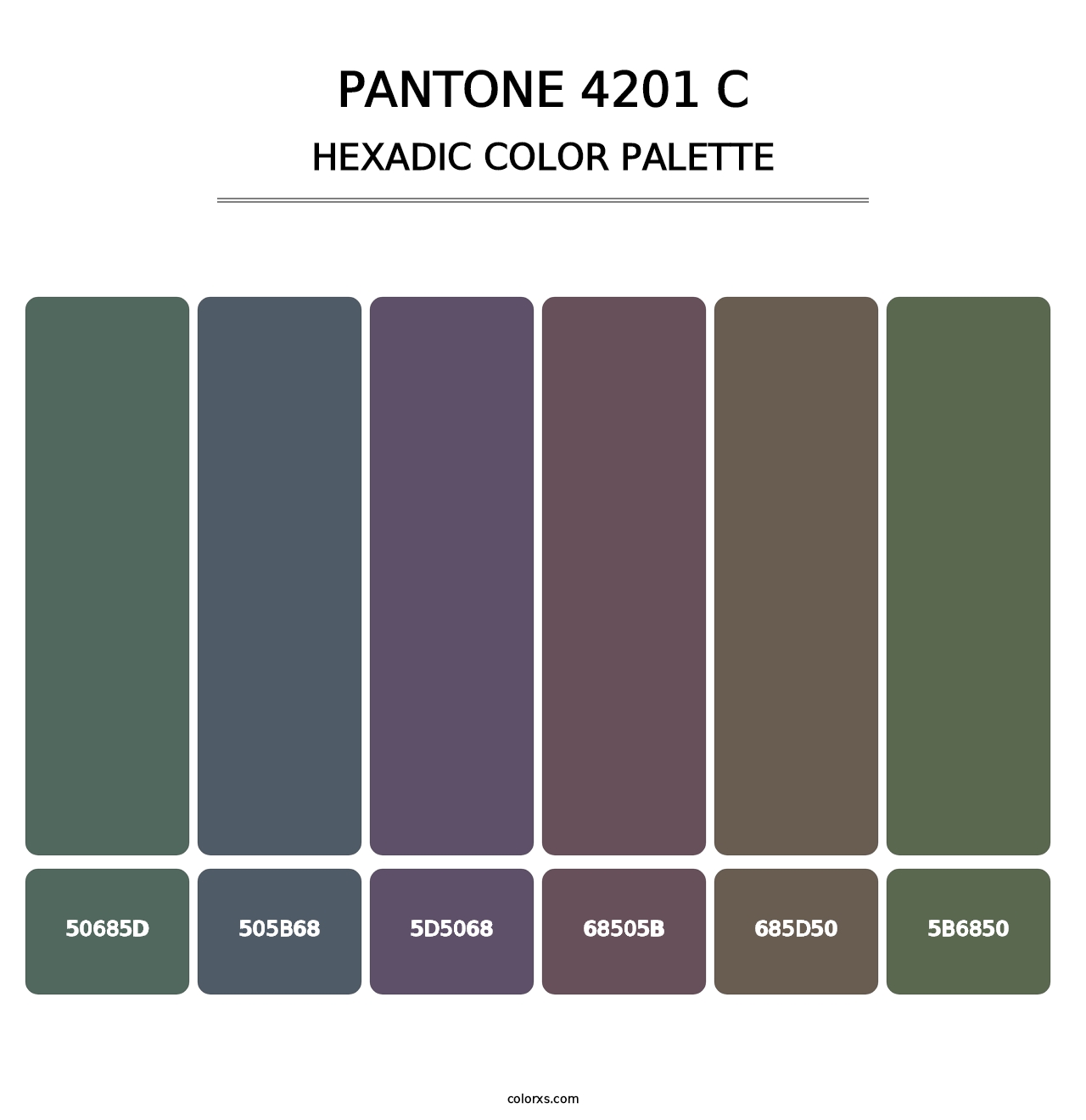 PANTONE 4201 C - Hexadic Color Palette