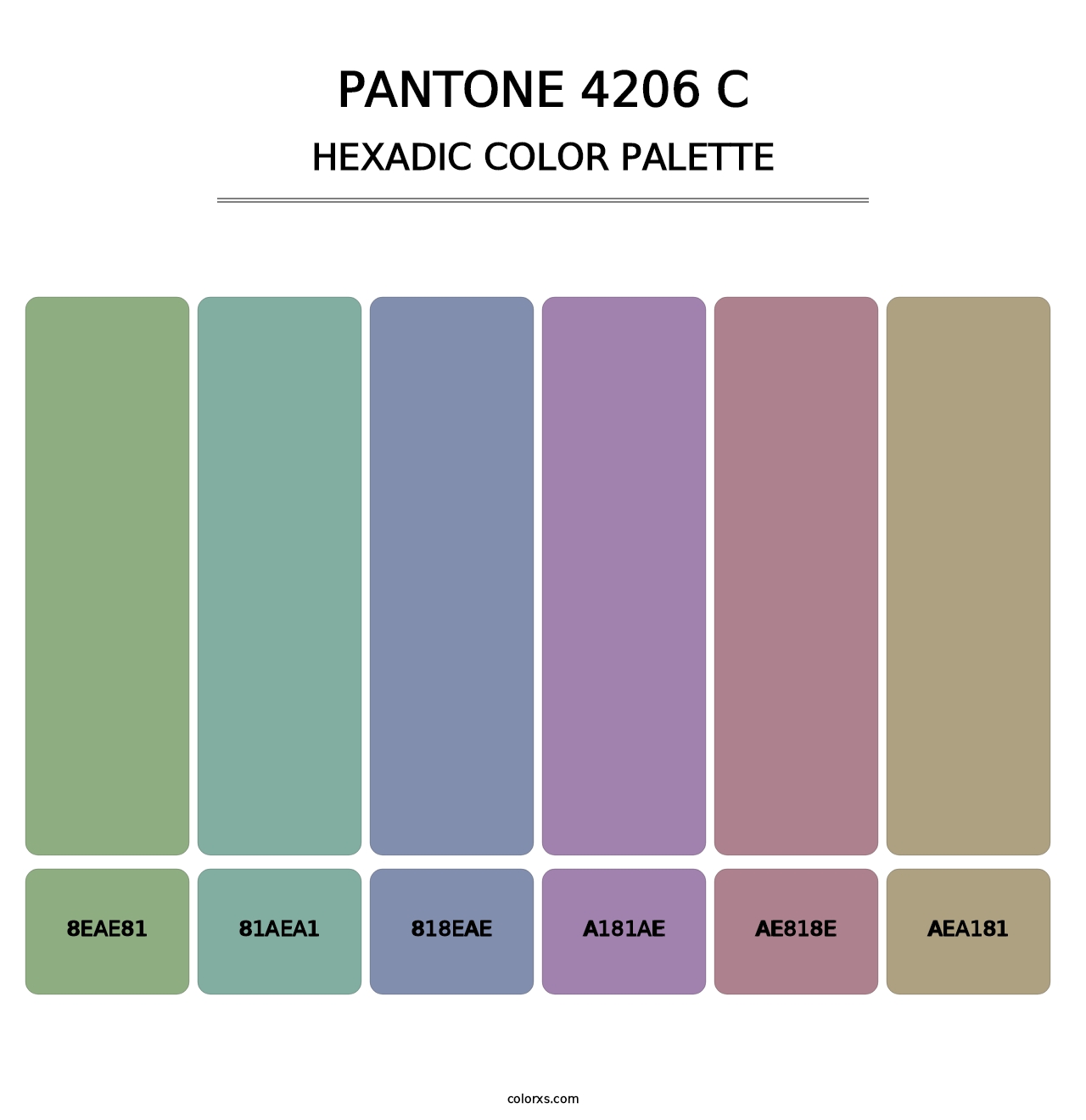 PANTONE 4206 C - Hexadic Color Palette