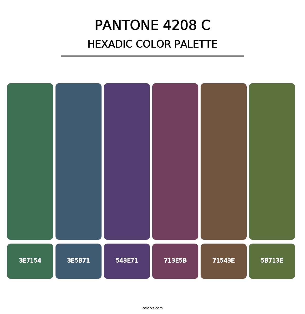 PANTONE 4208 C - Hexadic Color Palette