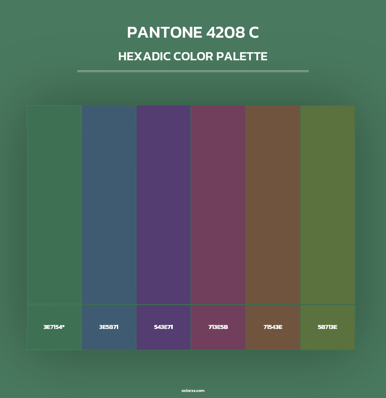 PANTONE 4208 C - Hexadic Color Palette