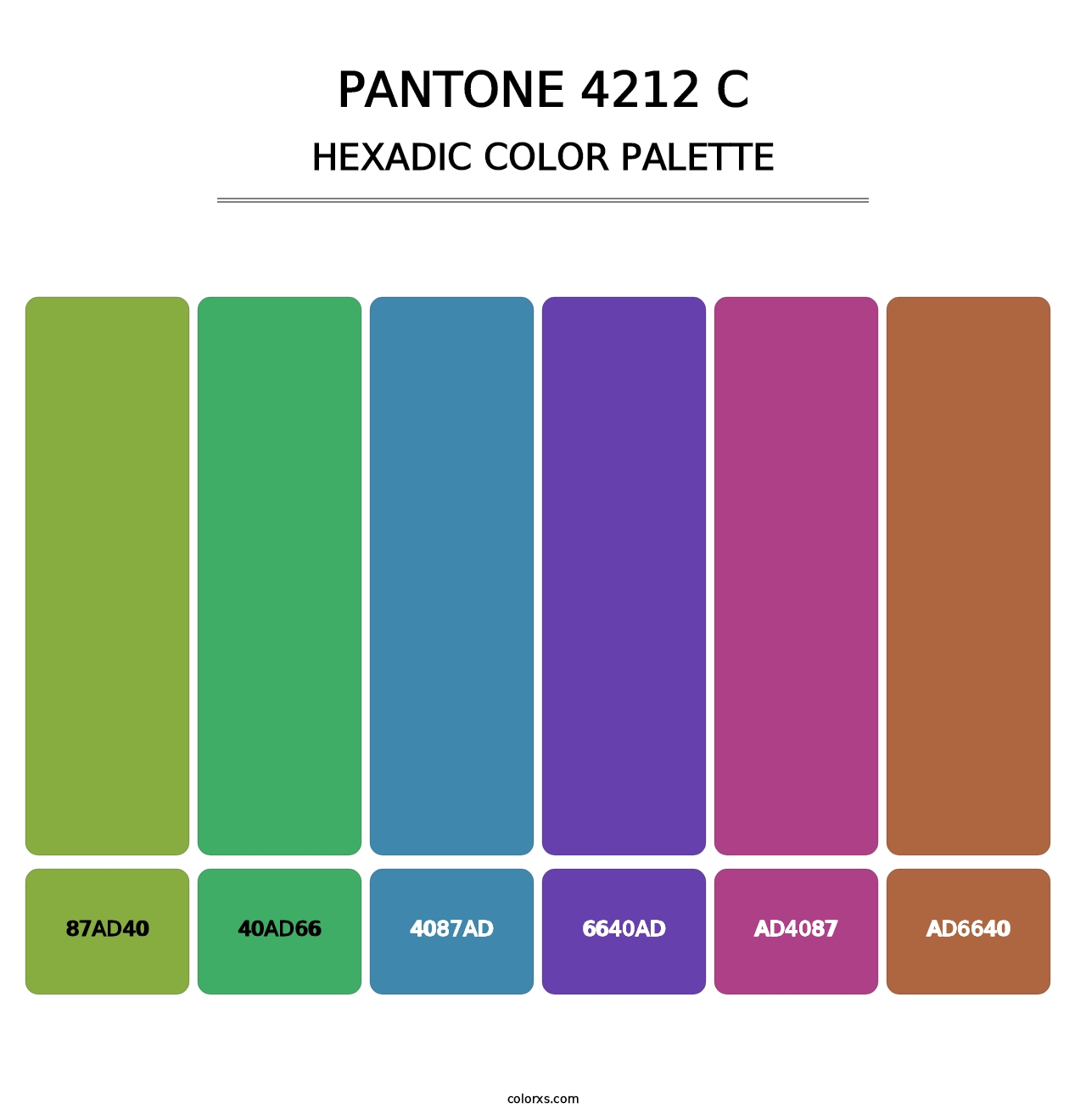 PANTONE 4212 C - Hexadic Color Palette
