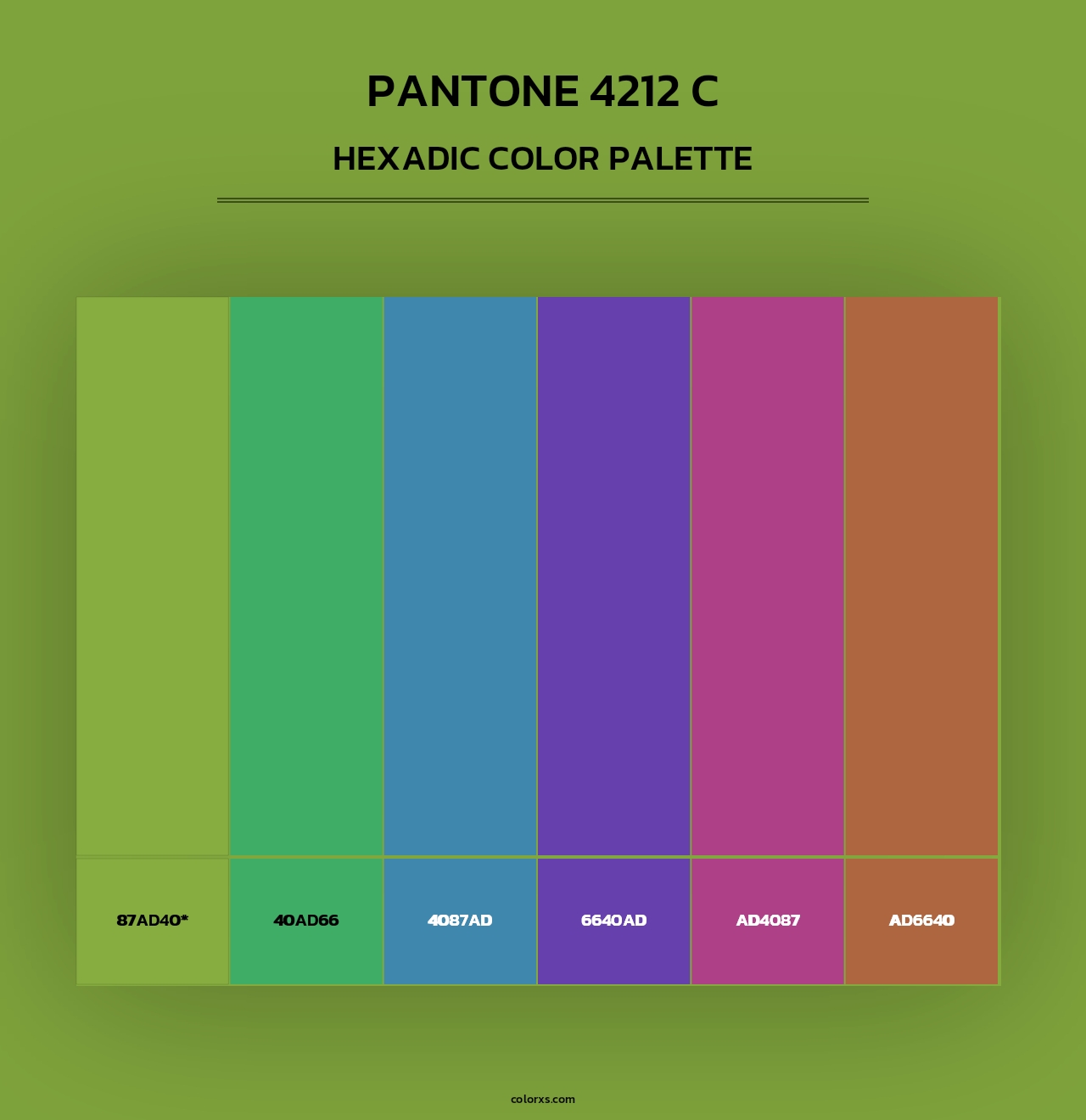 PANTONE 4212 C - Hexadic Color Palette