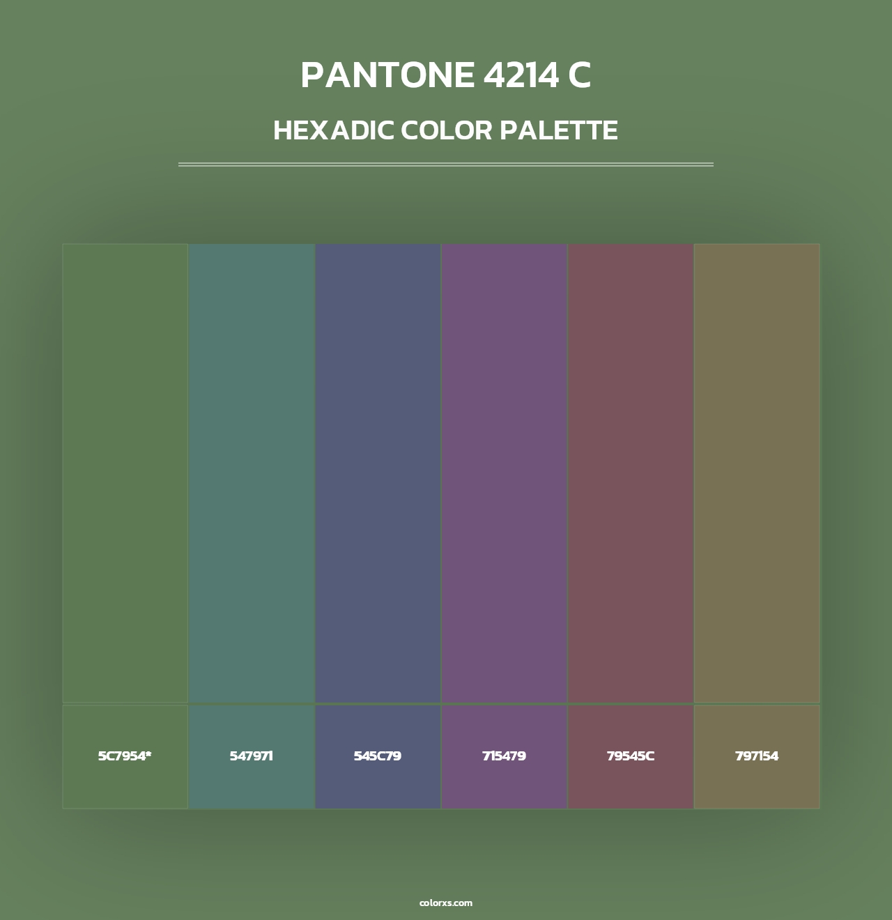 PANTONE 4214 C - Hexadic Color Palette