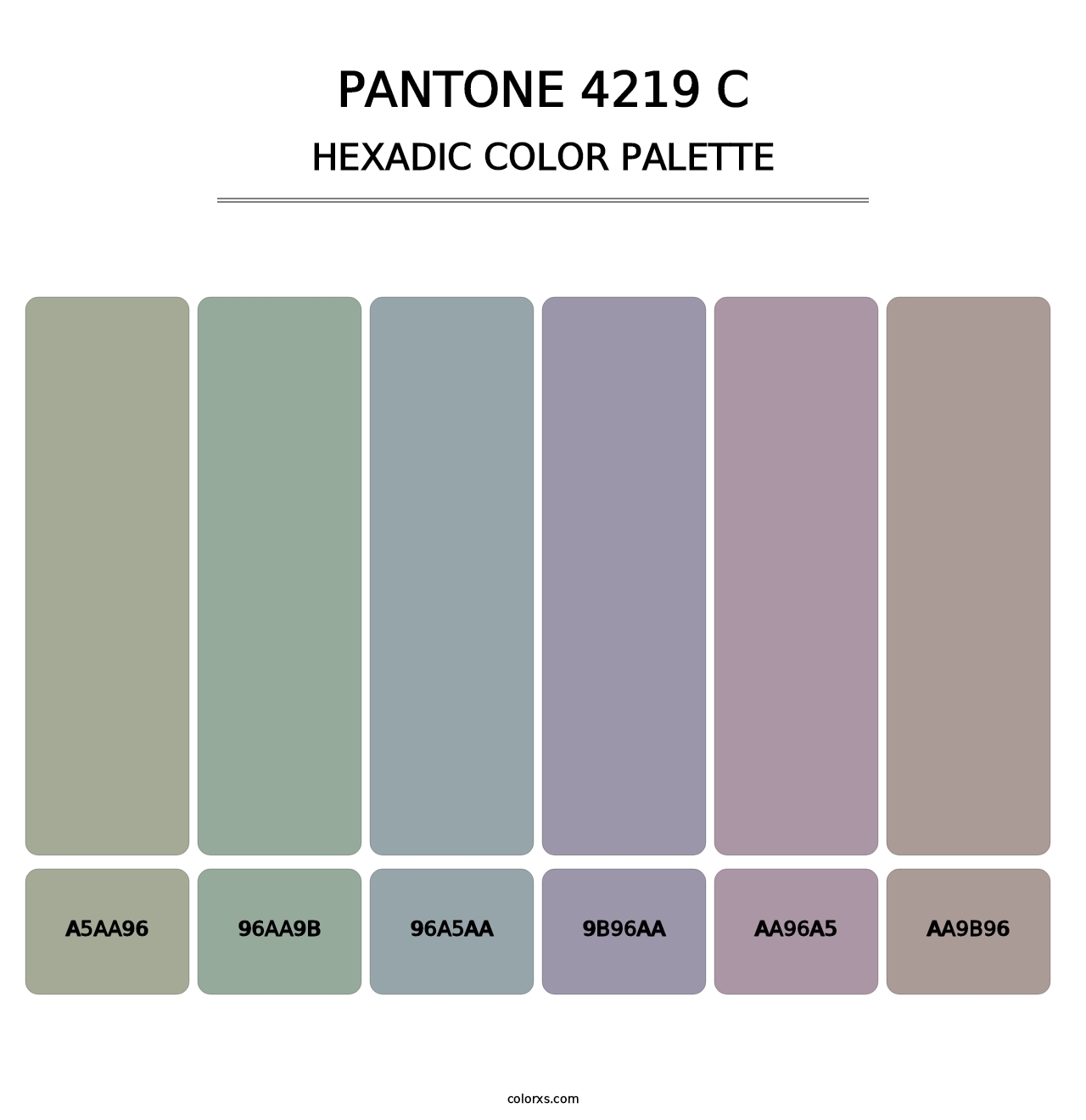 PANTONE 4219 C - Hexadic Color Palette