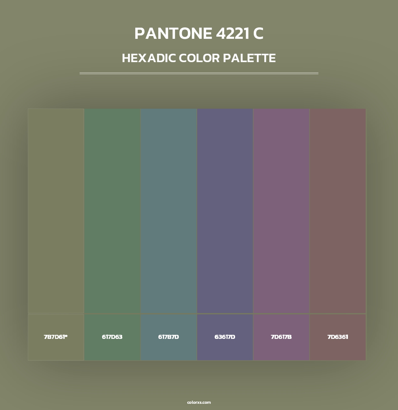 PANTONE 4221 C - Hexadic Color Palette