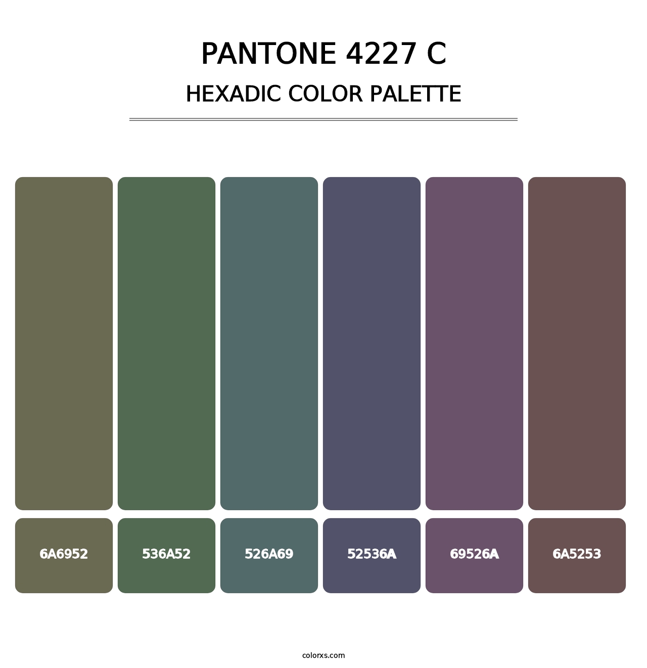 PANTONE 4227 C - Hexadic Color Palette