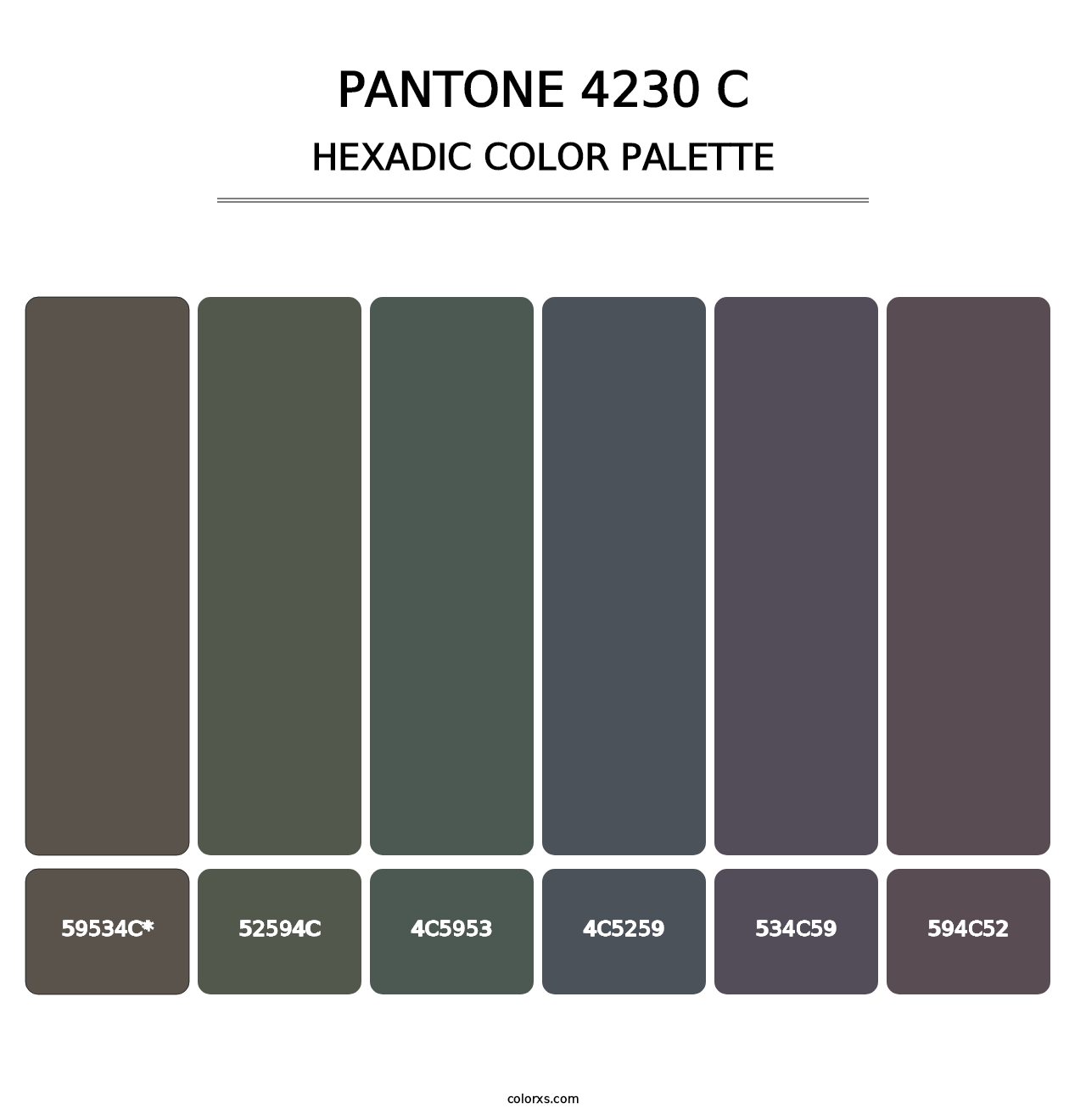 PANTONE 4230 C - Hexadic Color Palette