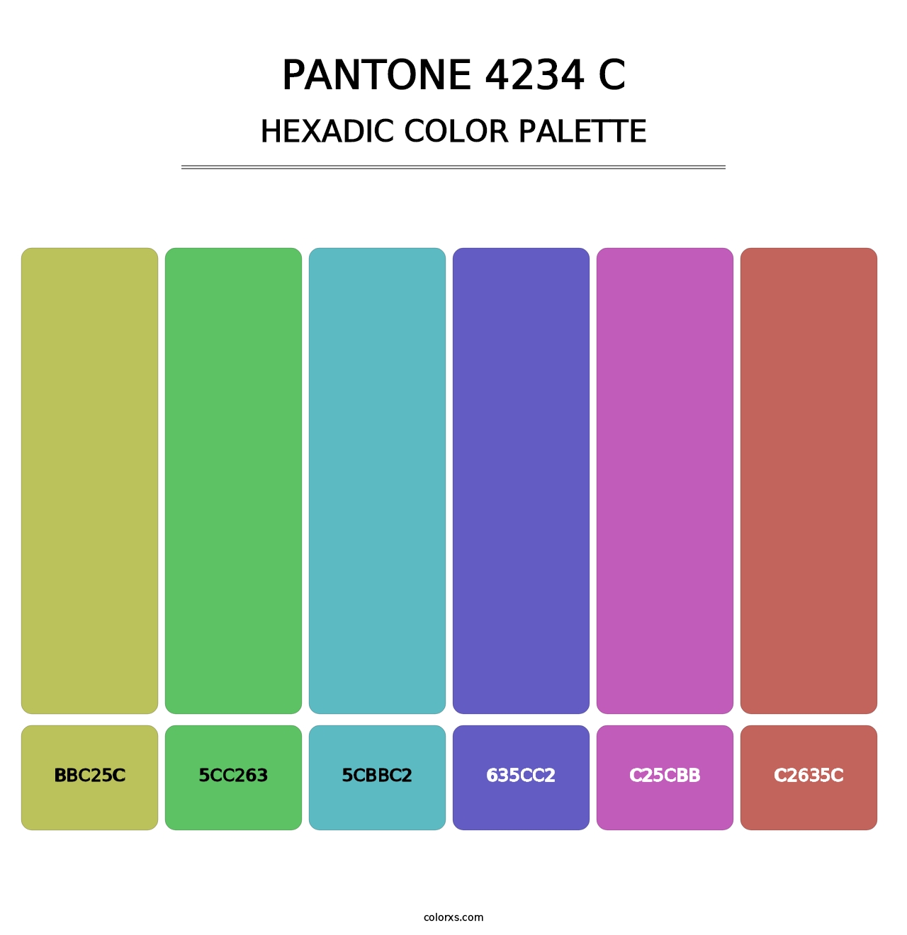 PANTONE 4234 C - Hexadic Color Palette