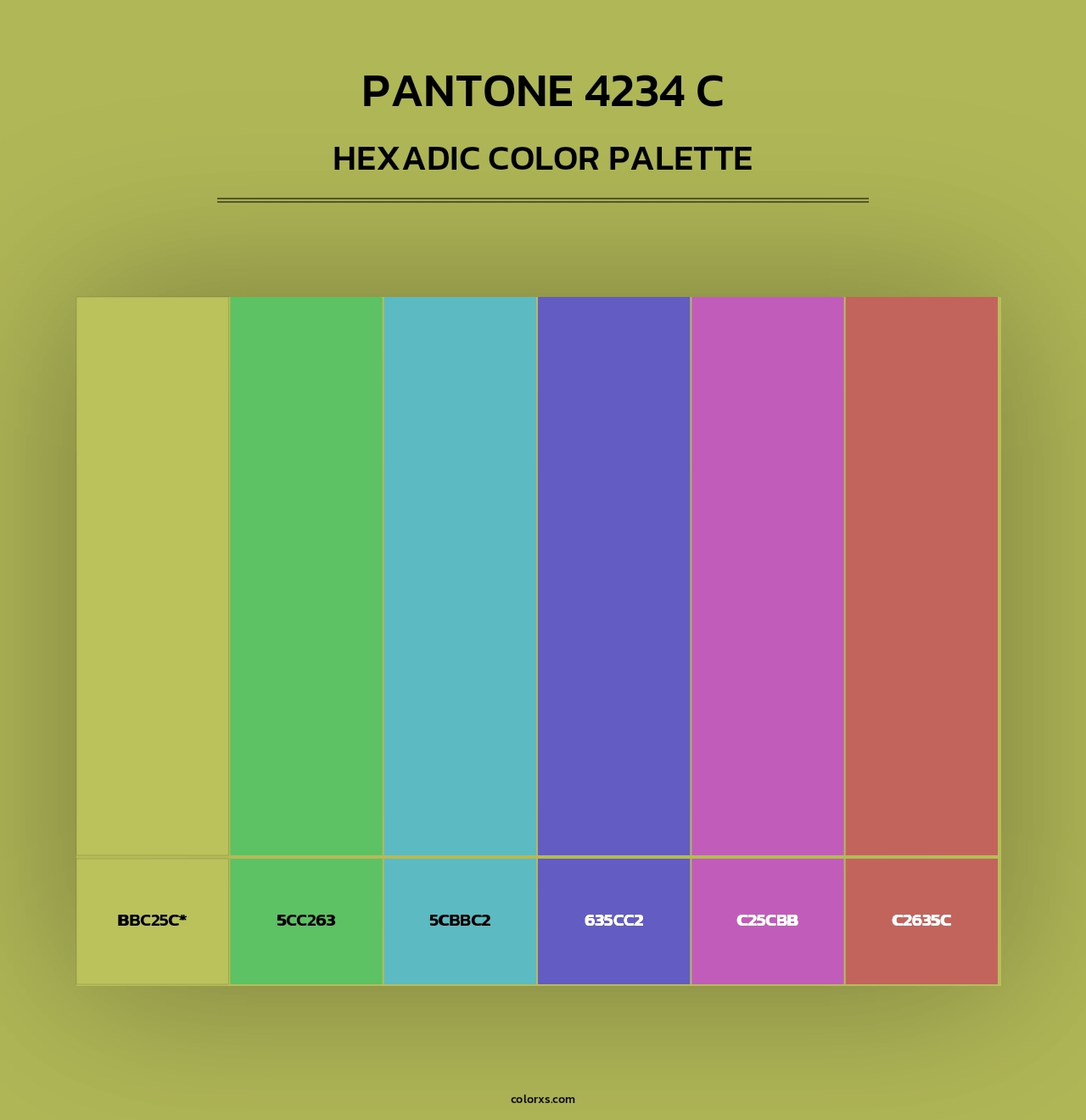 PANTONE 4234 C - Hexadic Color Palette