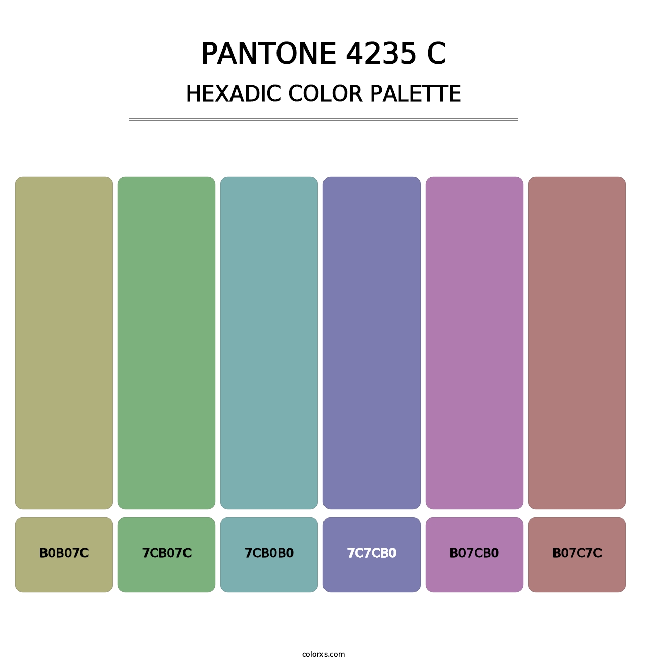 PANTONE 4235 C - Hexadic Color Palette