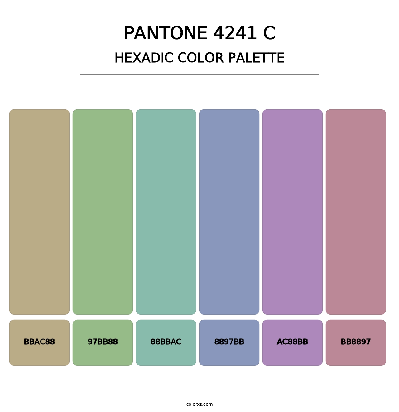 PANTONE 4241 C - Hexadic Color Palette