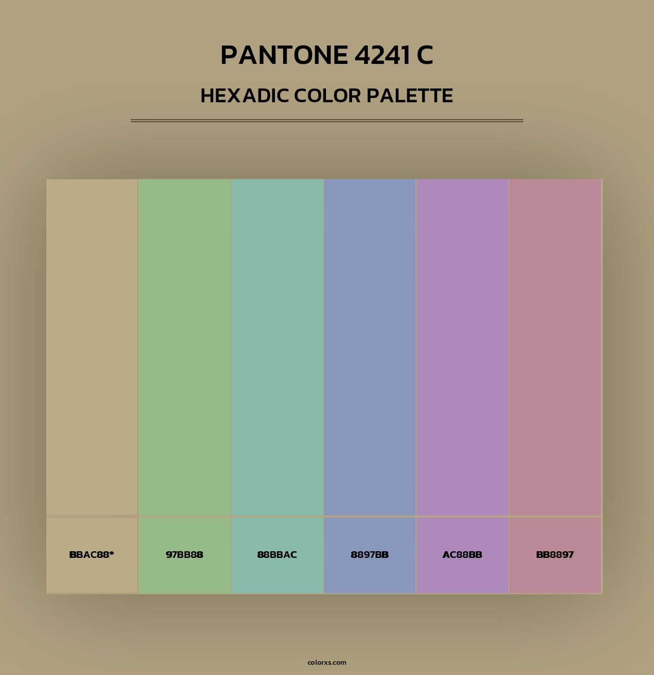 PANTONE 4241 C - Hexadic Color Palette