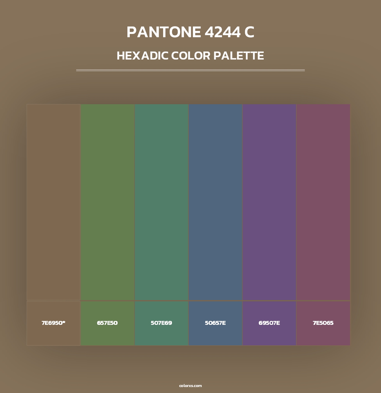 PANTONE 4244 C - Hexadic Color Palette