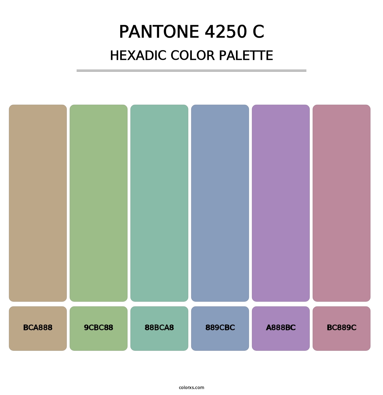 PANTONE 4250 C - Hexadic Color Palette
