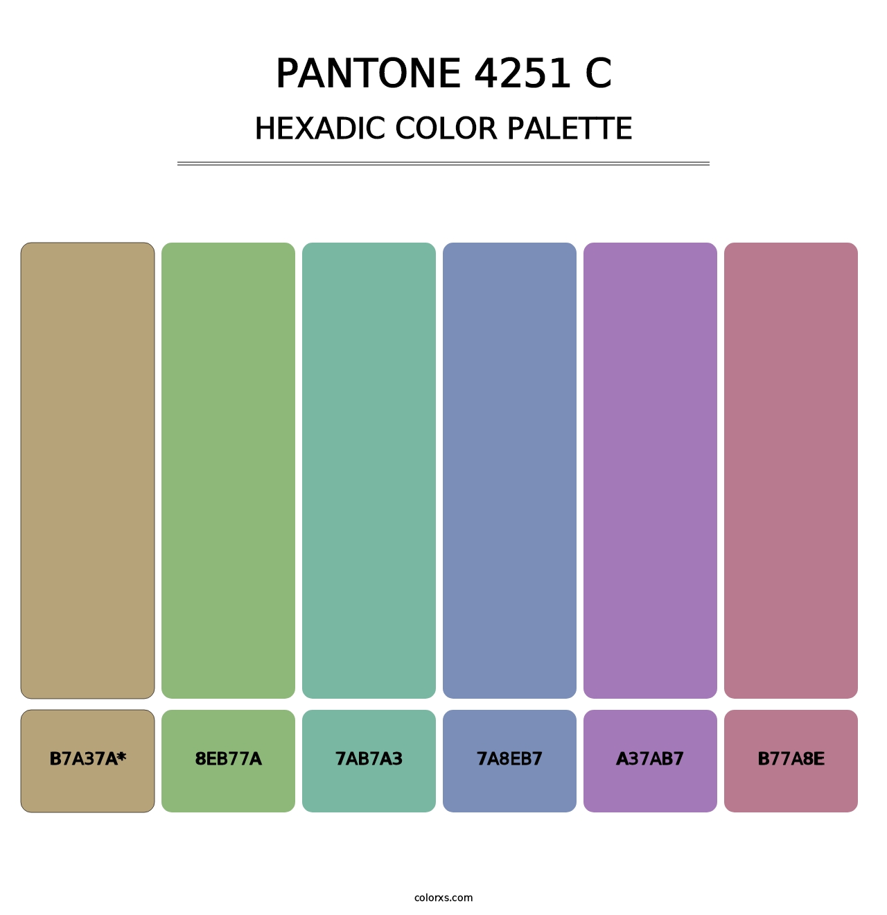 PANTONE 4251 C - Hexadic Color Palette