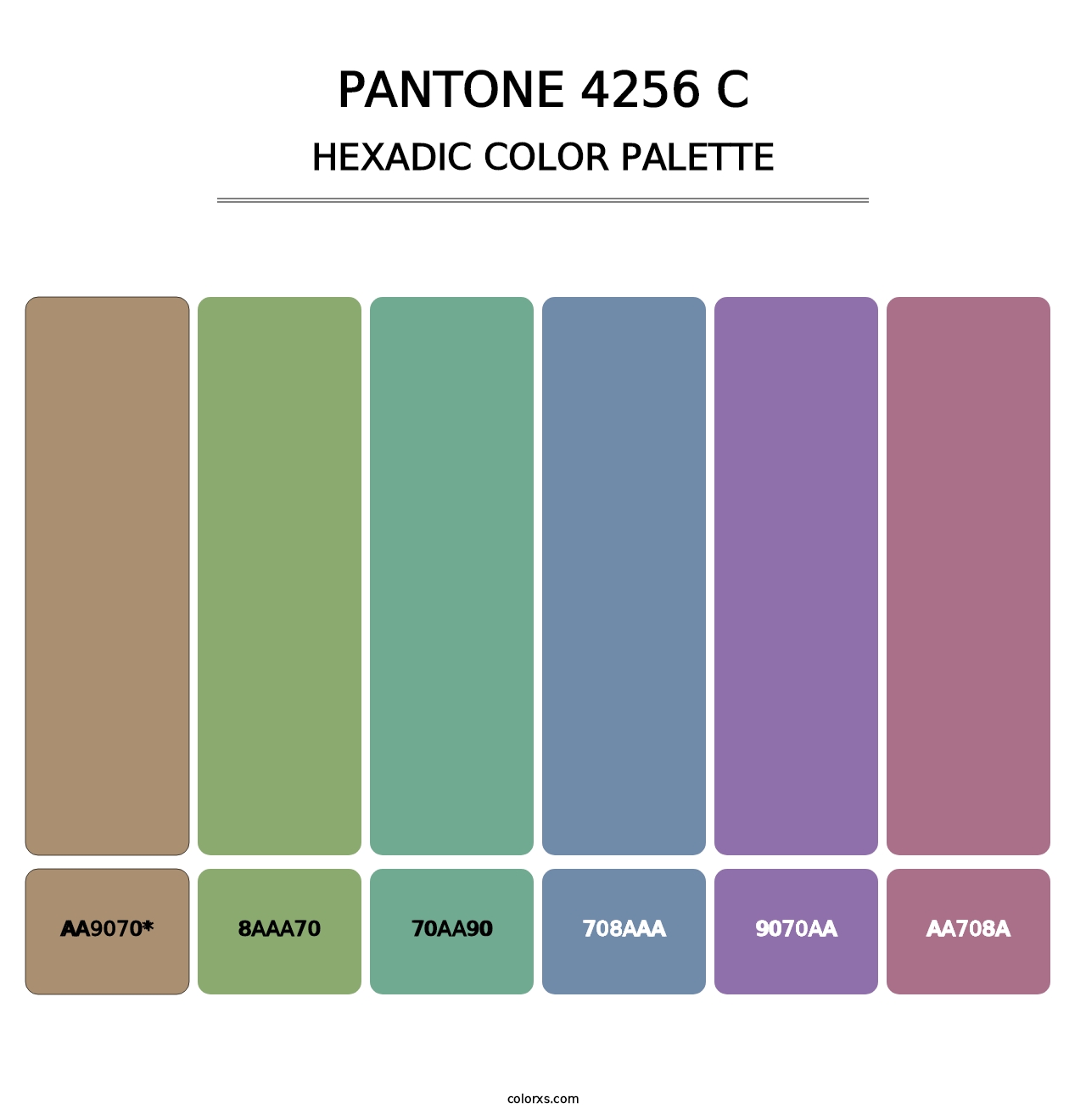 PANTONE 4256 C - Hexadic Color Palette