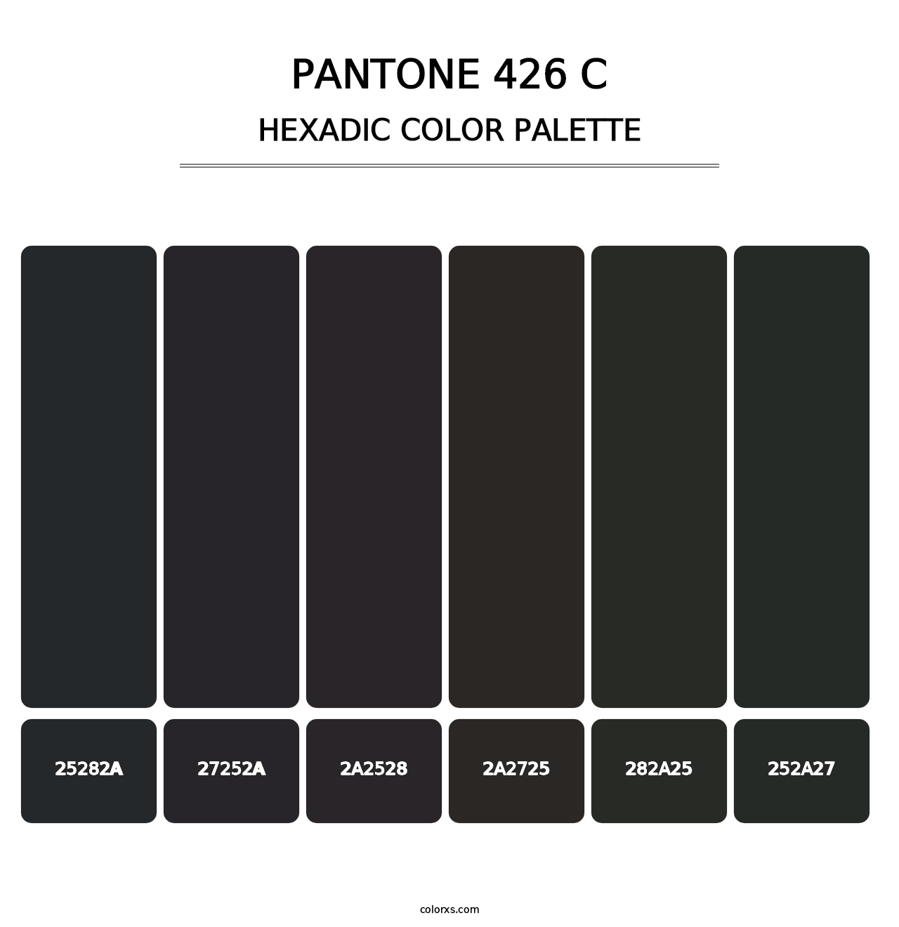 PANTONE 426 C - Hexadic Color Palette