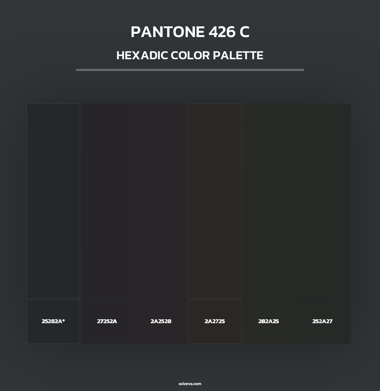 PANTONE 426 C - Hexadic Color Palette