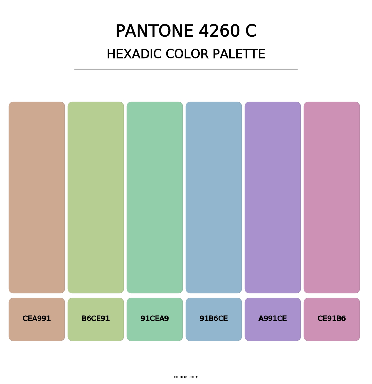 PANTONE 4260 C - Hexadic Color Palette