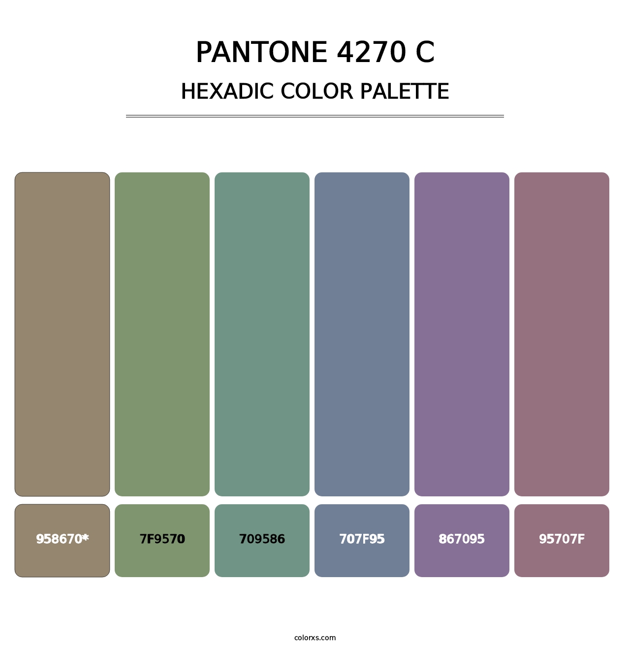 PANTONE 4270 C - Hexadic Color Palette