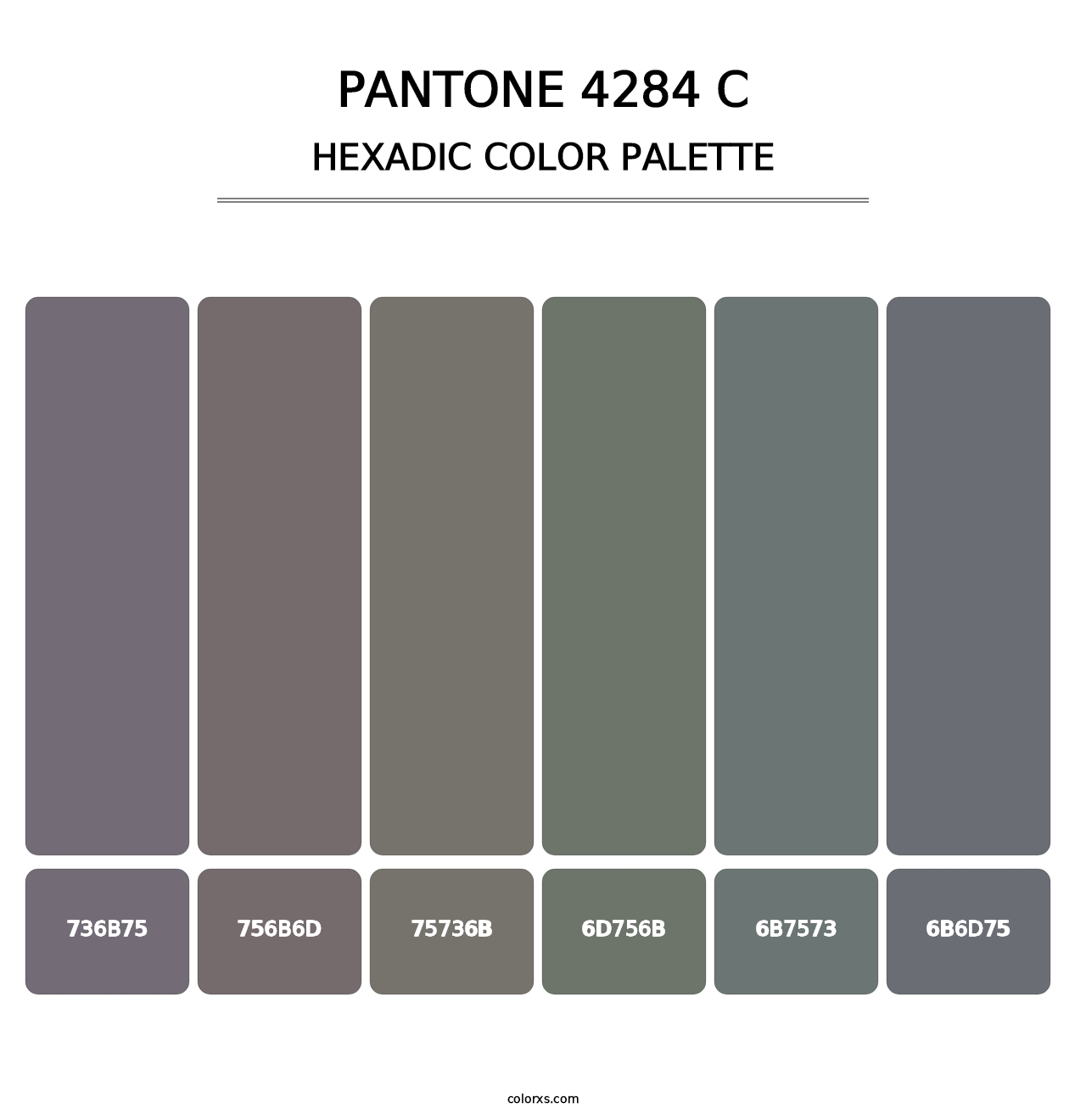 PANTONE 4284 C - Hexadic Color Palette