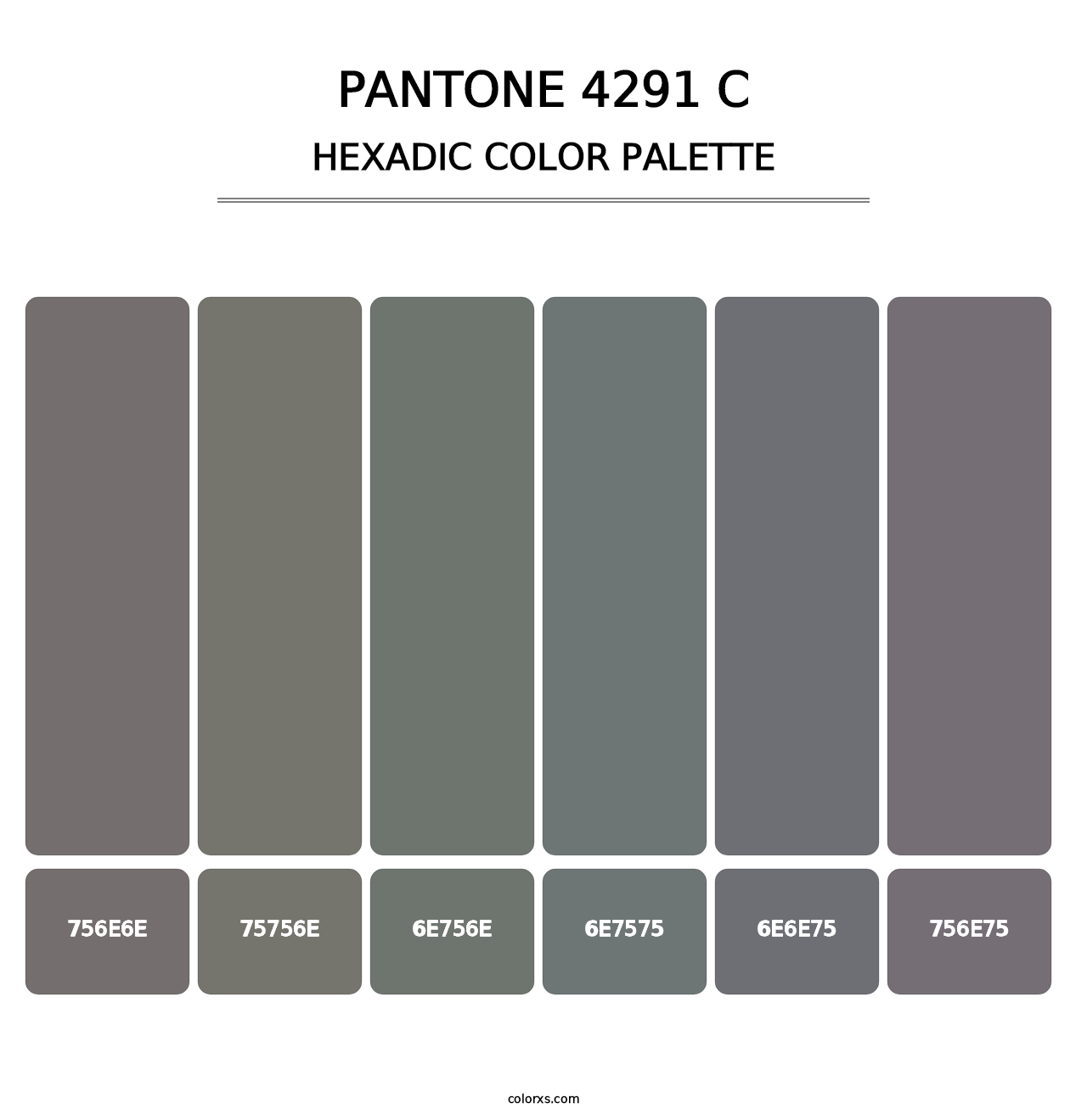 PANTONE 4291 C - Hexadic Color Palette