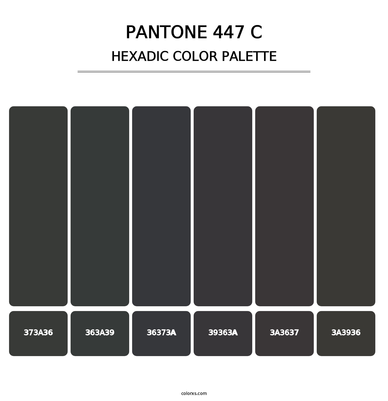 PANTONE 447 C - Hexadic Color Palette