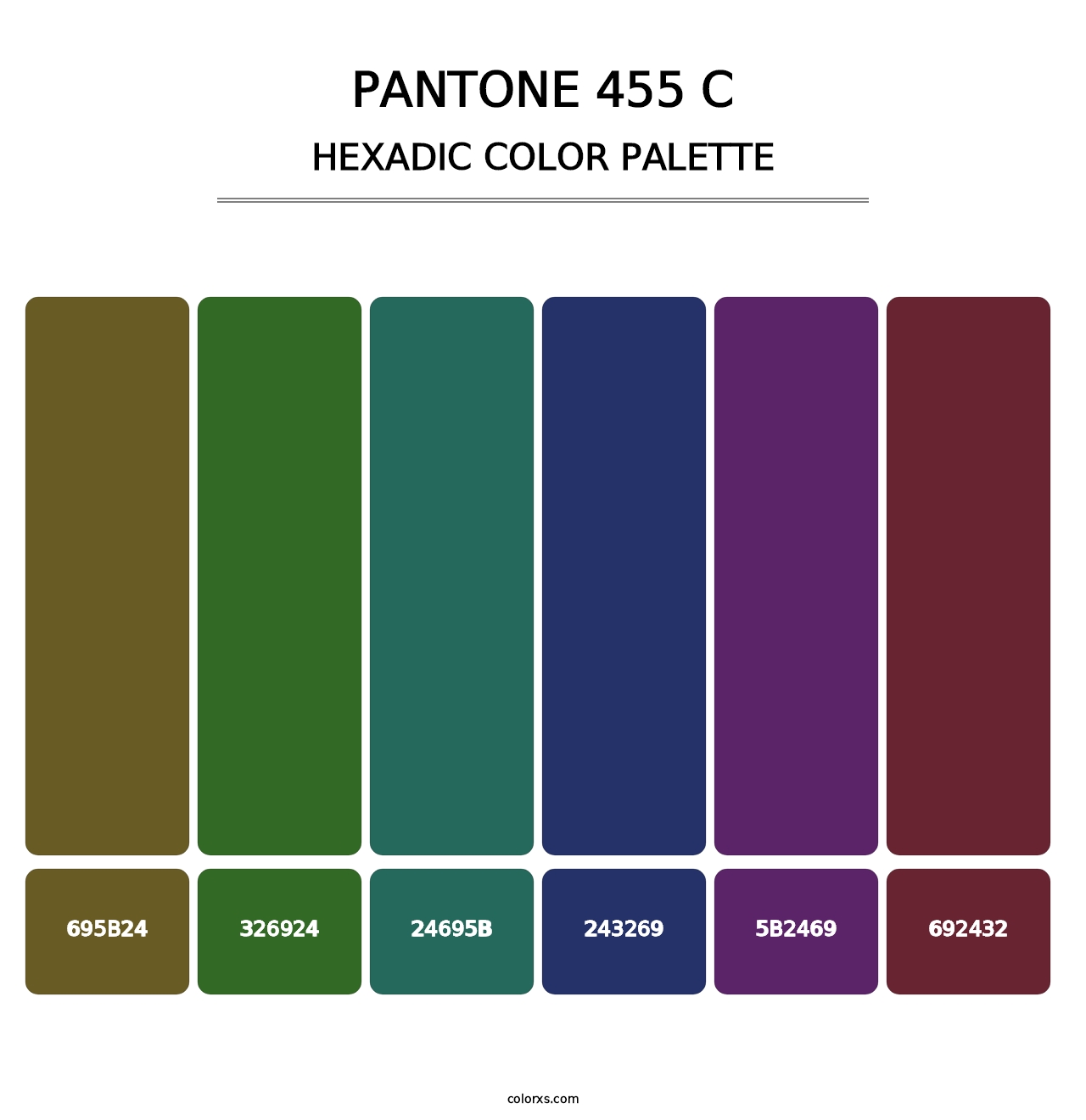 PANTONE 455 C - Hexadic Color Palette