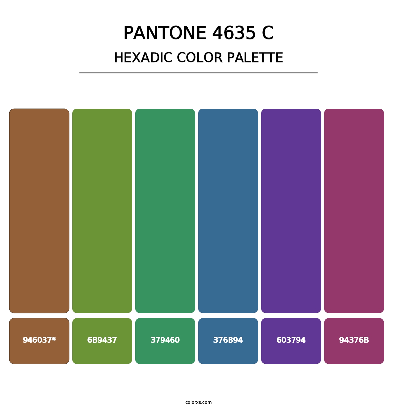 PANTONE 4635 C - Hexadic Color Palette
