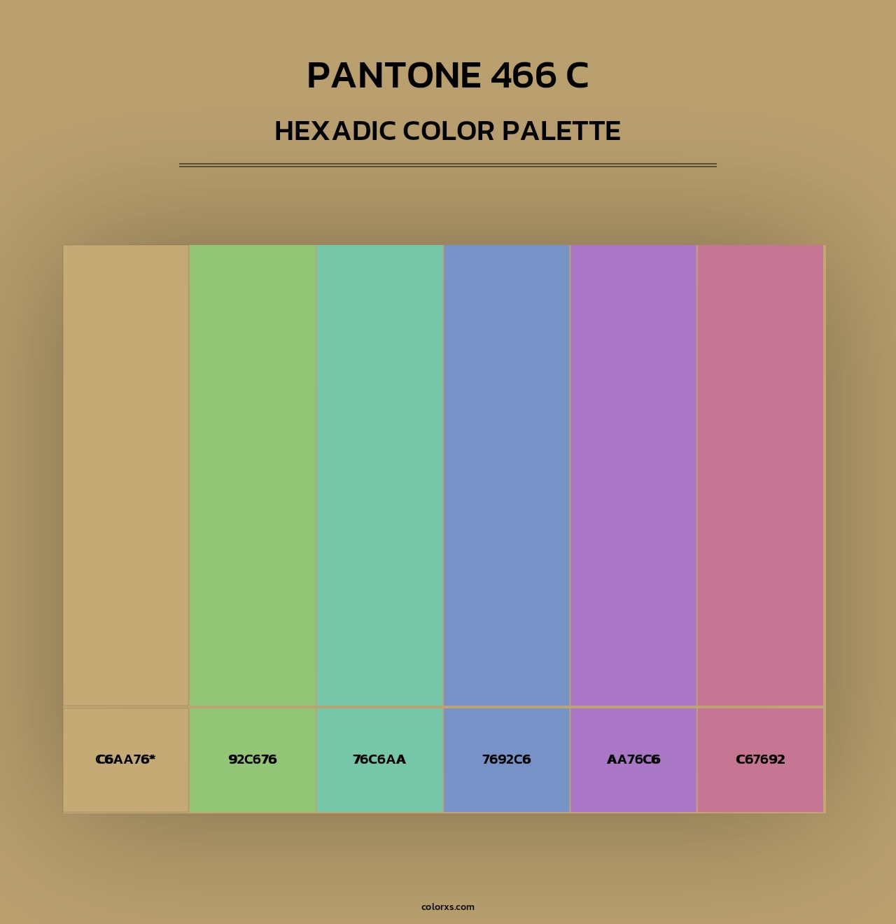 PANTONE 466 C - Hexadic Color Palette