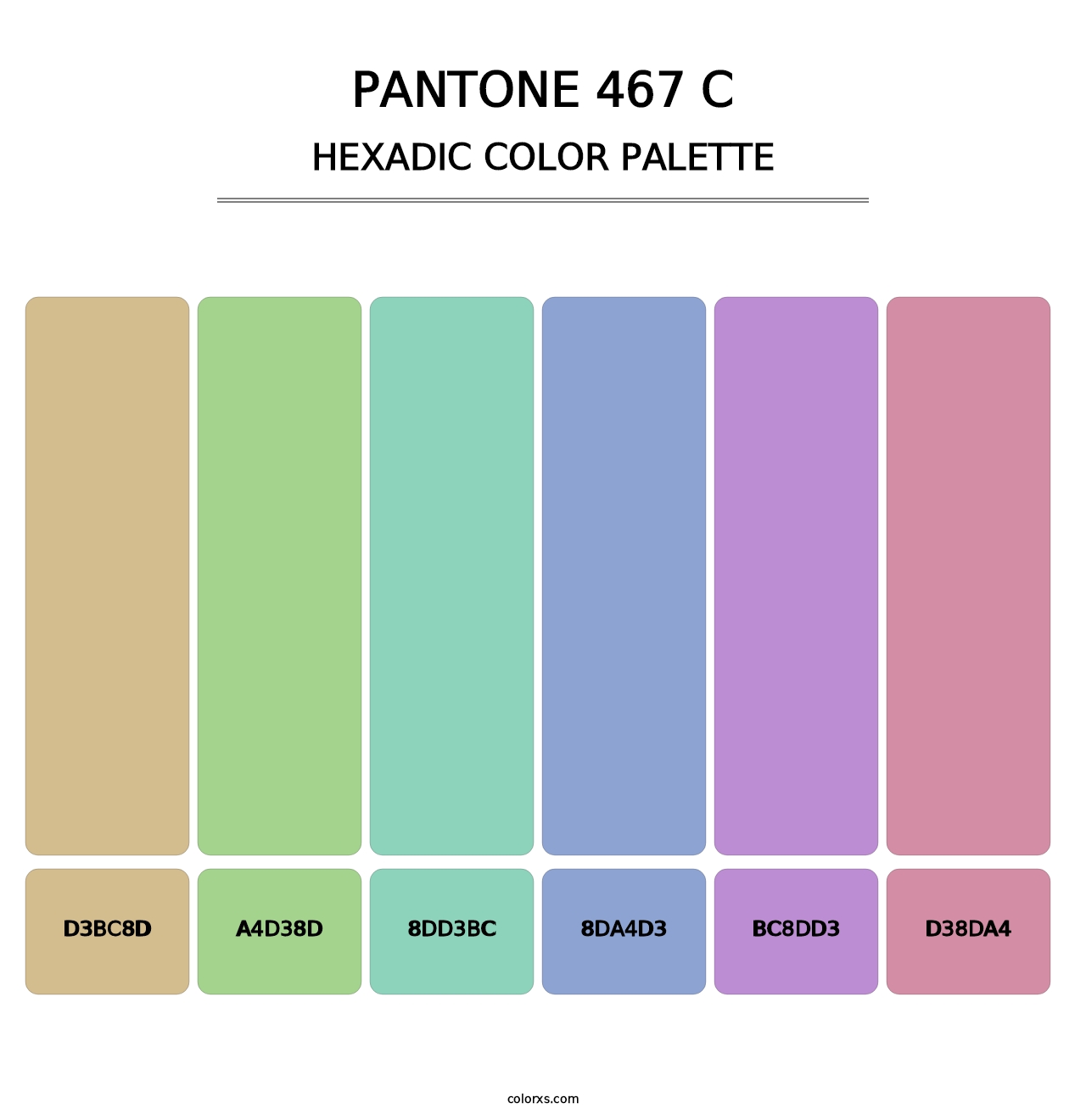 PANTONE 467 C - Hexadic Color Palette