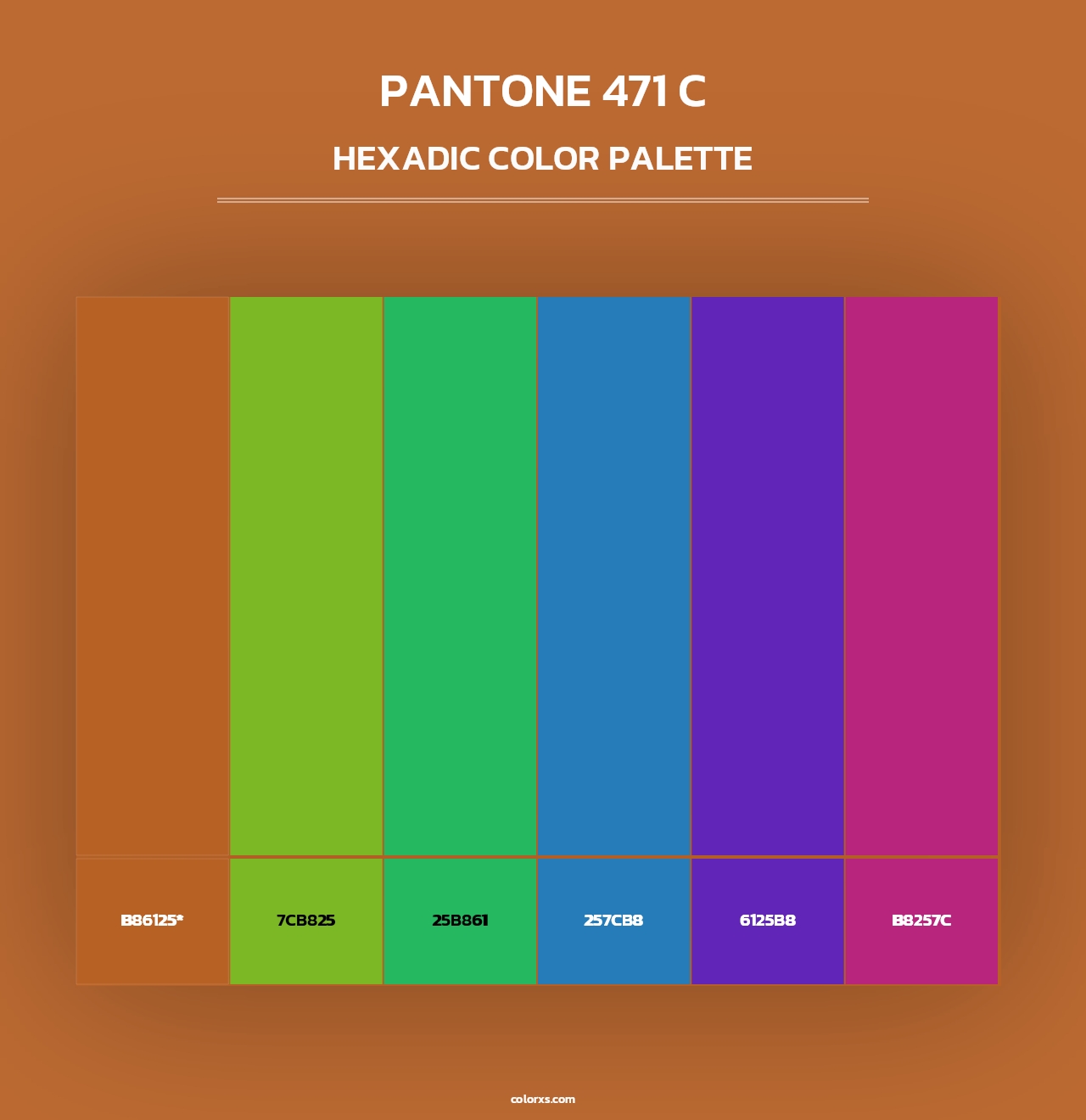 PANTONE 471 C - Hexadic Color Palette