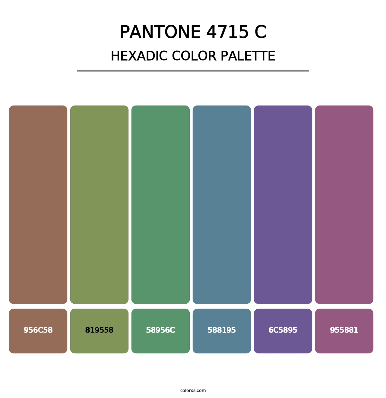 PANTONE 4715 C - Hexadic Color Palette