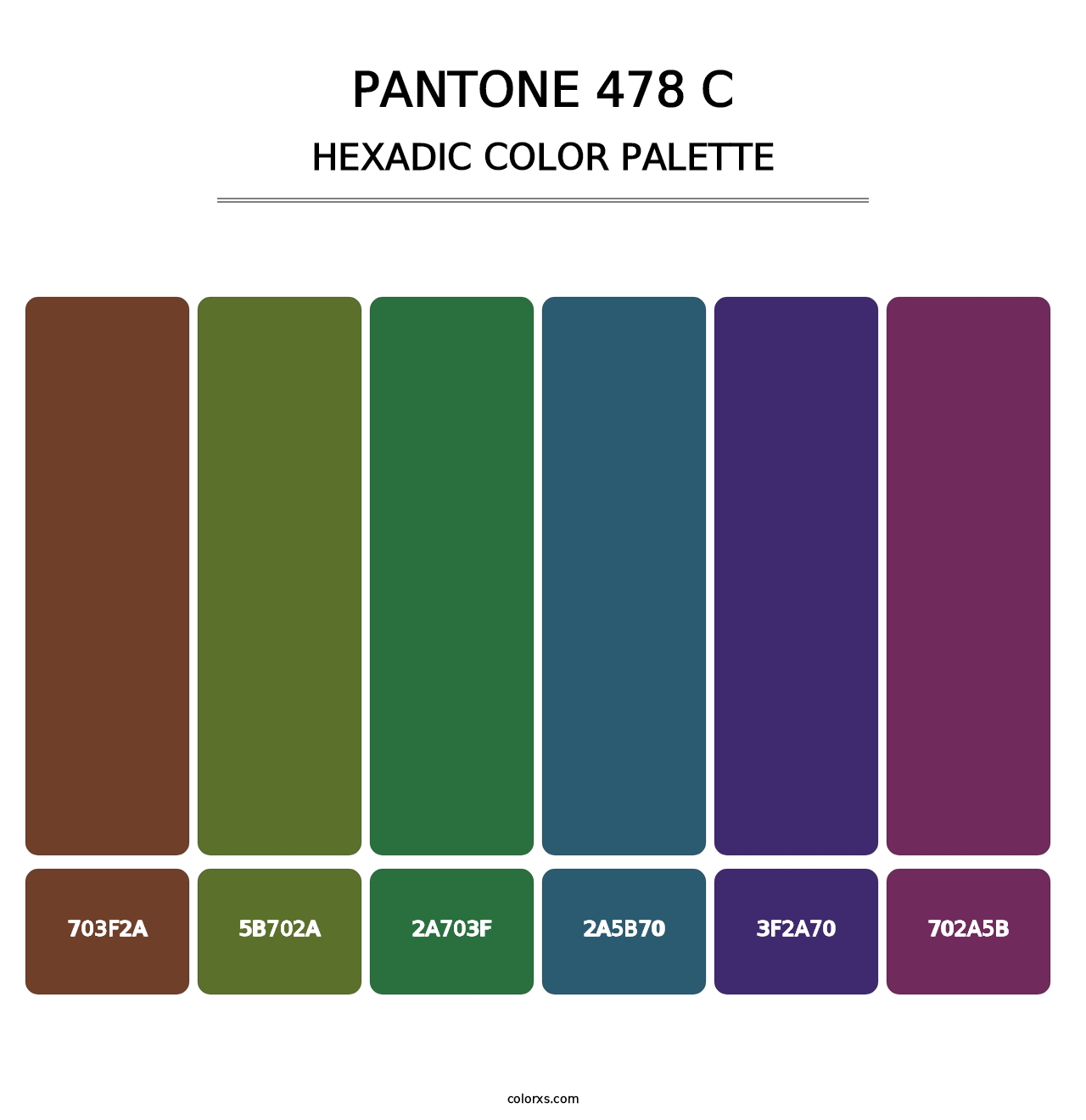 PANTONE 478 C - Hexadic Color Palette