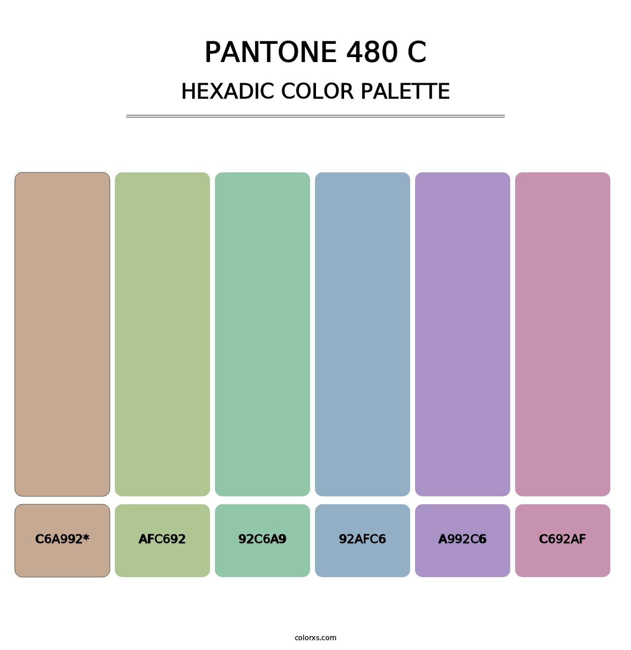 PANTONE 480 C - Hexadic Color Palette