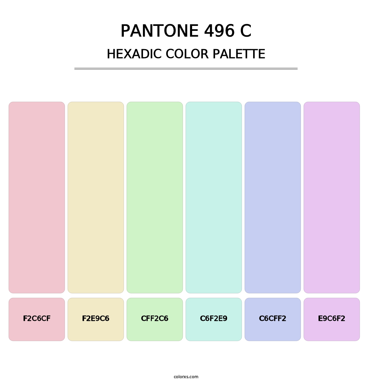 PANTONE 496 C - Hexadic Color Palette