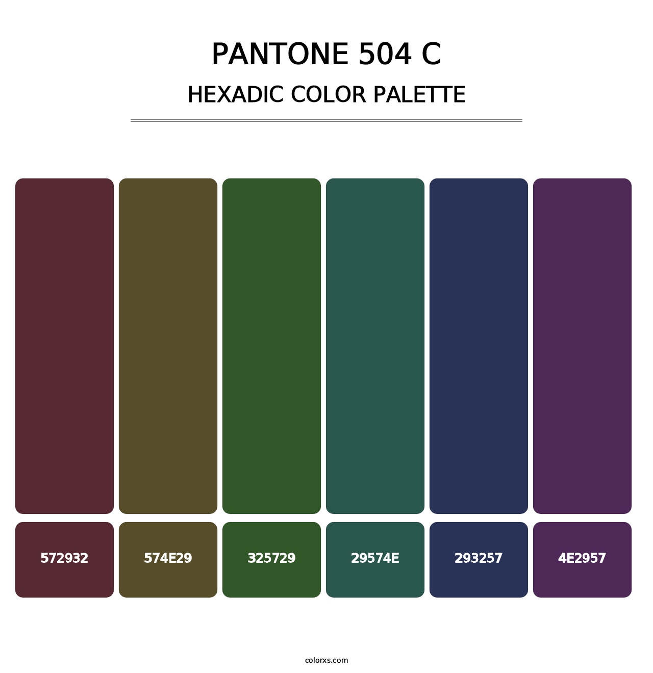 PANTONE 504 C - Hexadic Color Palette