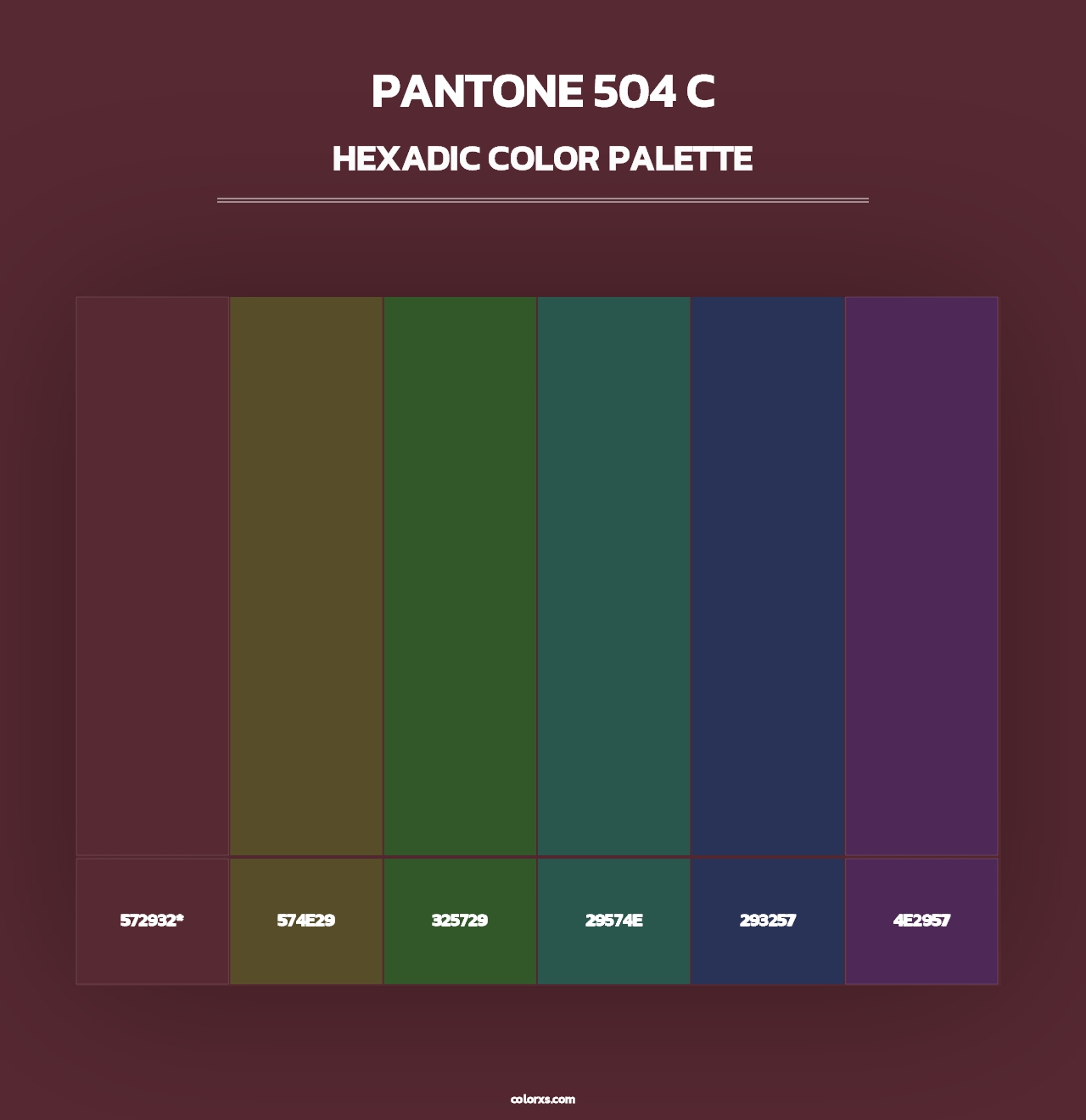 PANTONE 504 C - Hexadic Color Palette