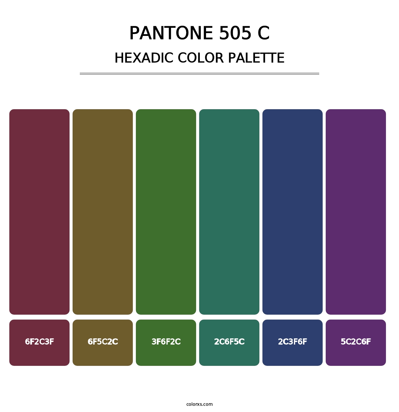 PANTONE 505 C - Hexadic Color Palette
