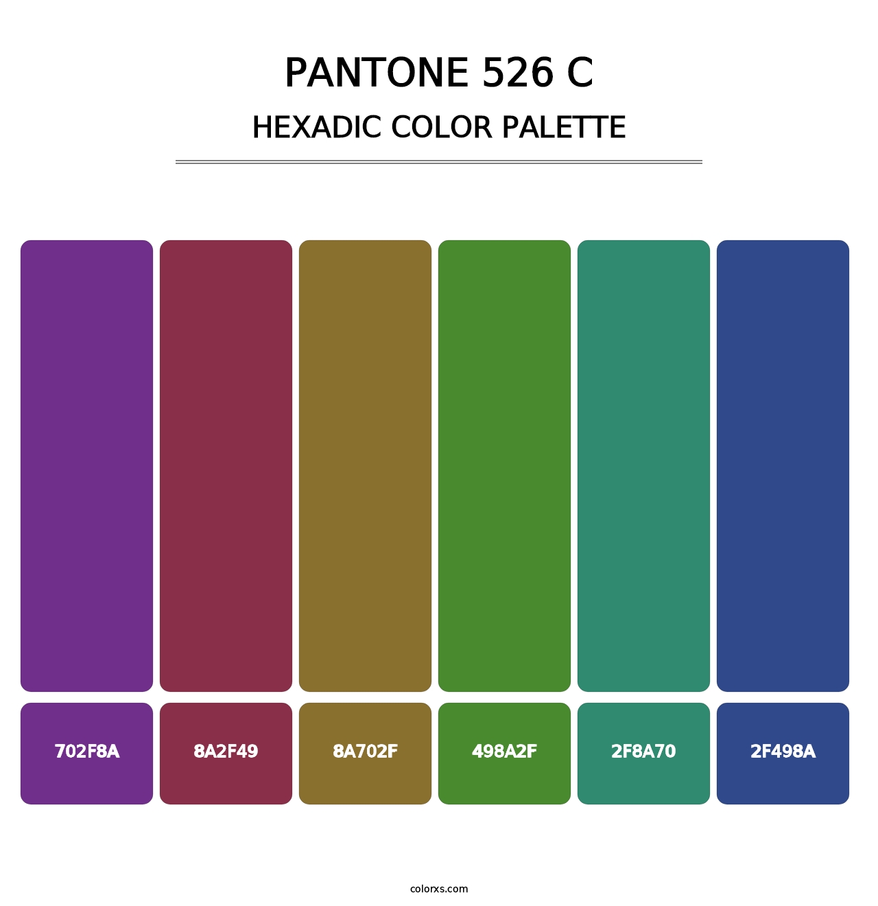 PANTONE 526 C - Hexadic Color Palette
