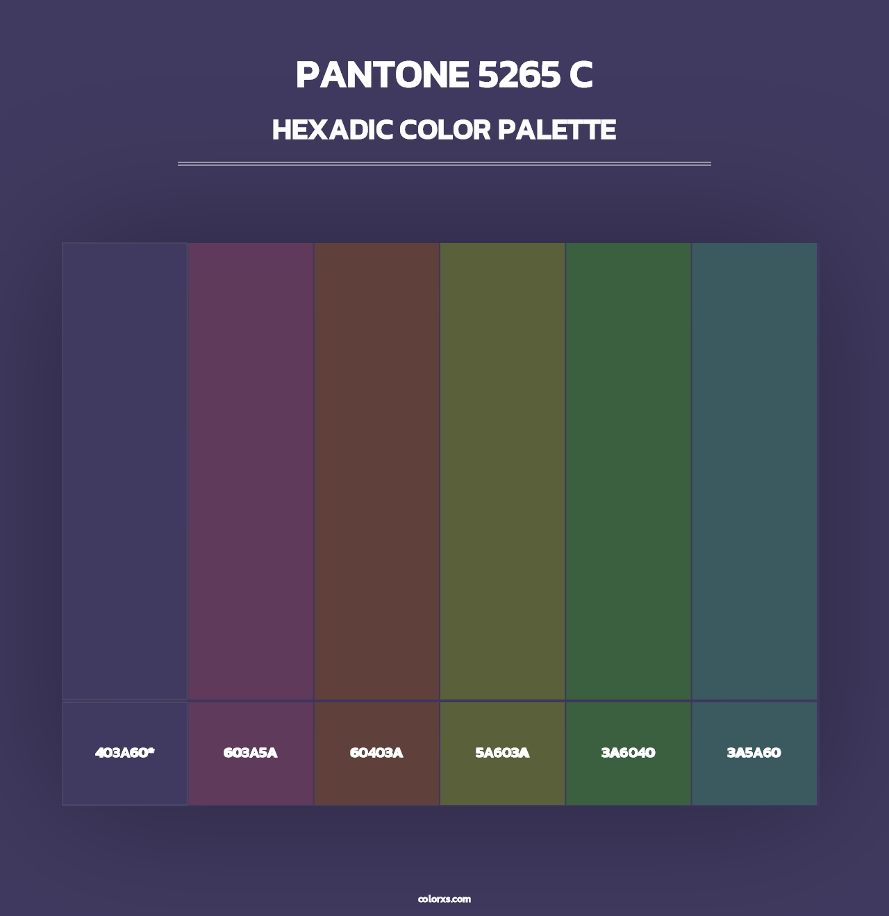 PANTONE 5265 C - Hexadic Color Palette