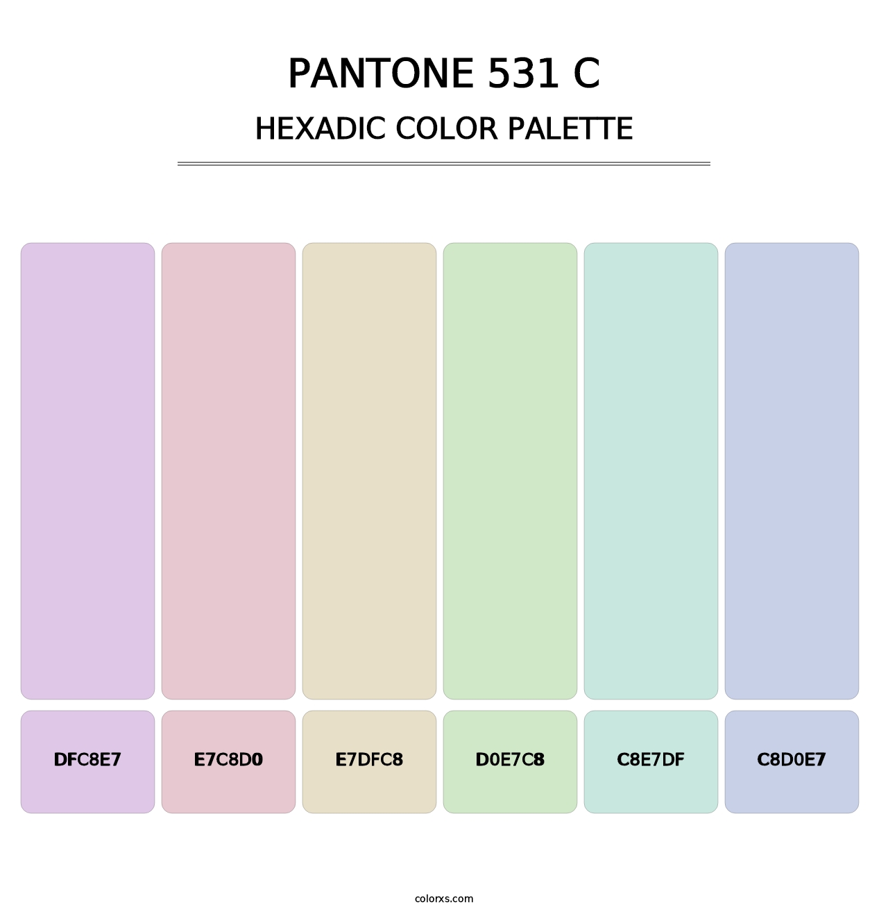 PANTONE 531 C - Hexadic Color Palette