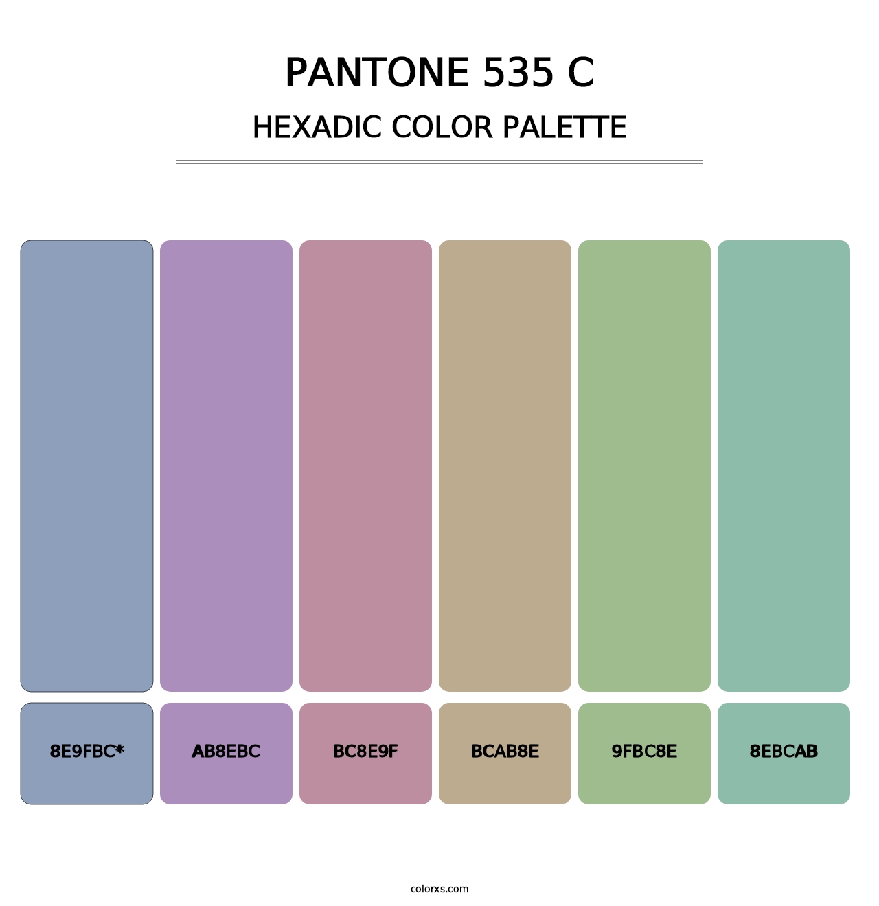 PANTONE 535 C - Hexadic Color Palette
