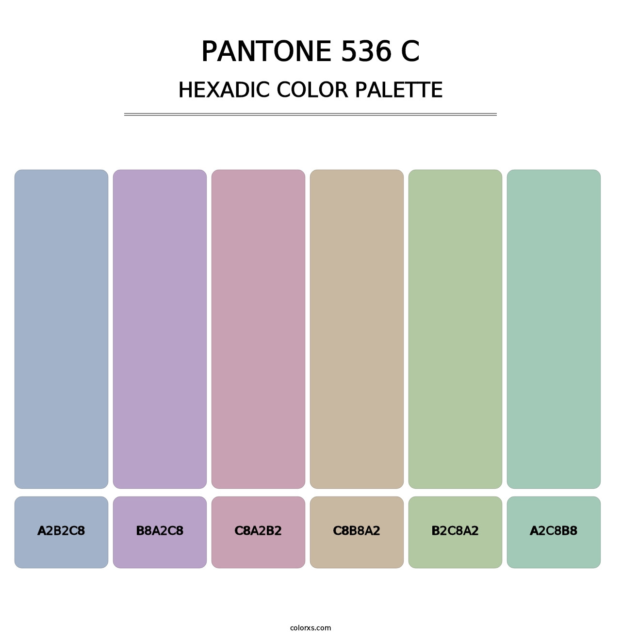 PANTONE 536 C - Hexadic Color Palette