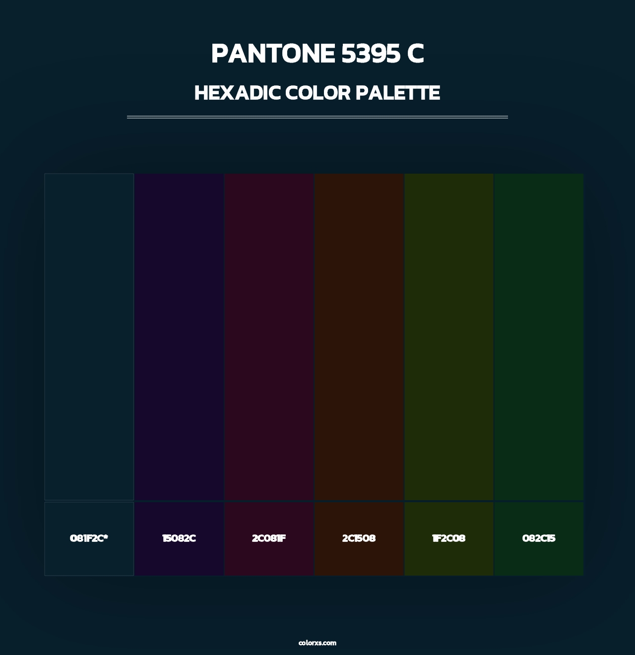 PANTONE 5395 C - Hexadic Color Palette