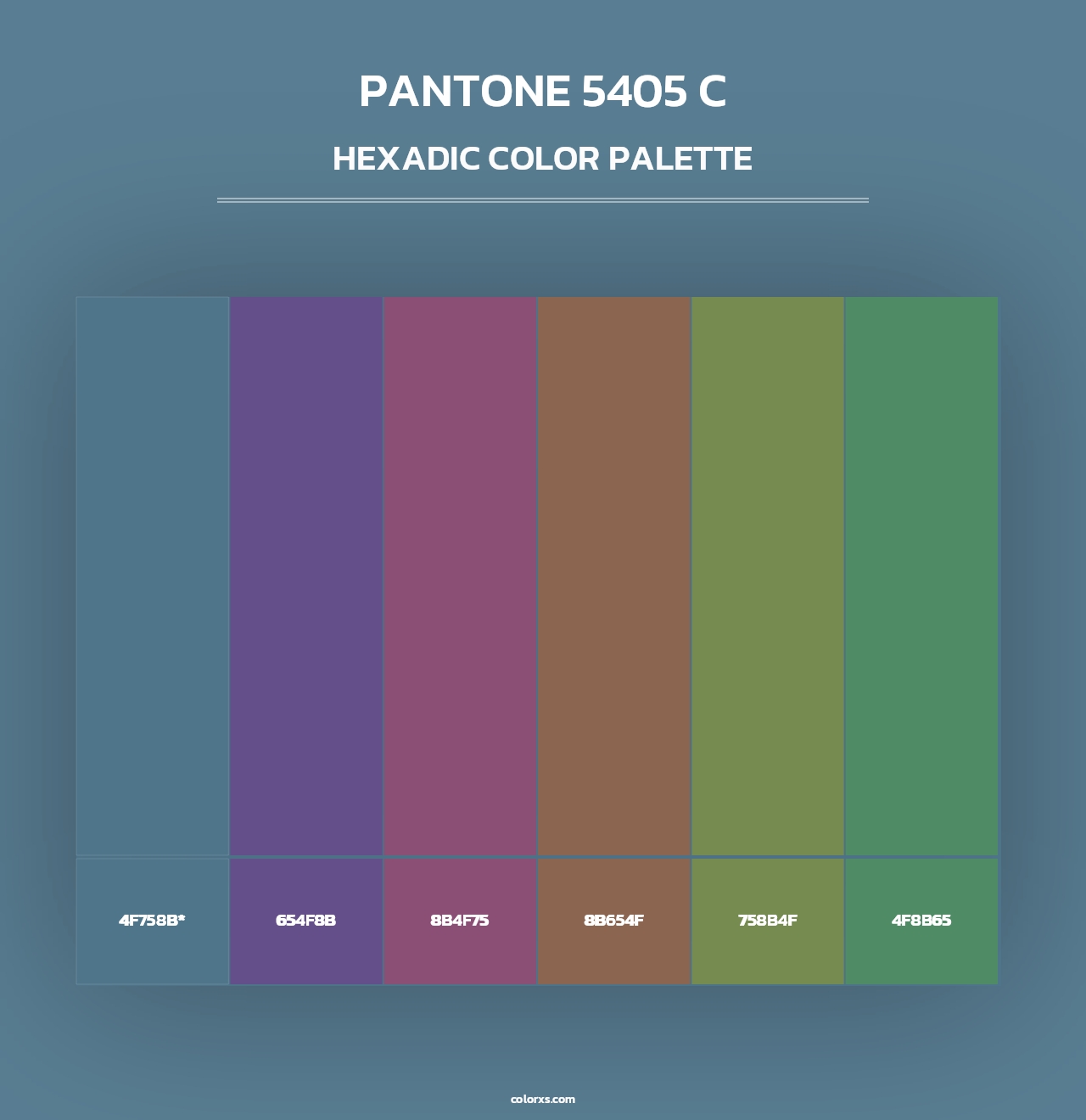 PANTONE 5405 C - Hexadic Color Palette
