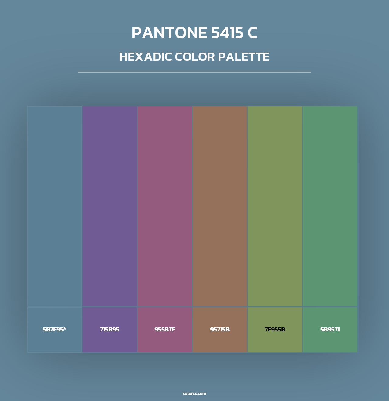 PANTONE 5415 C - Hexadic Color Palette