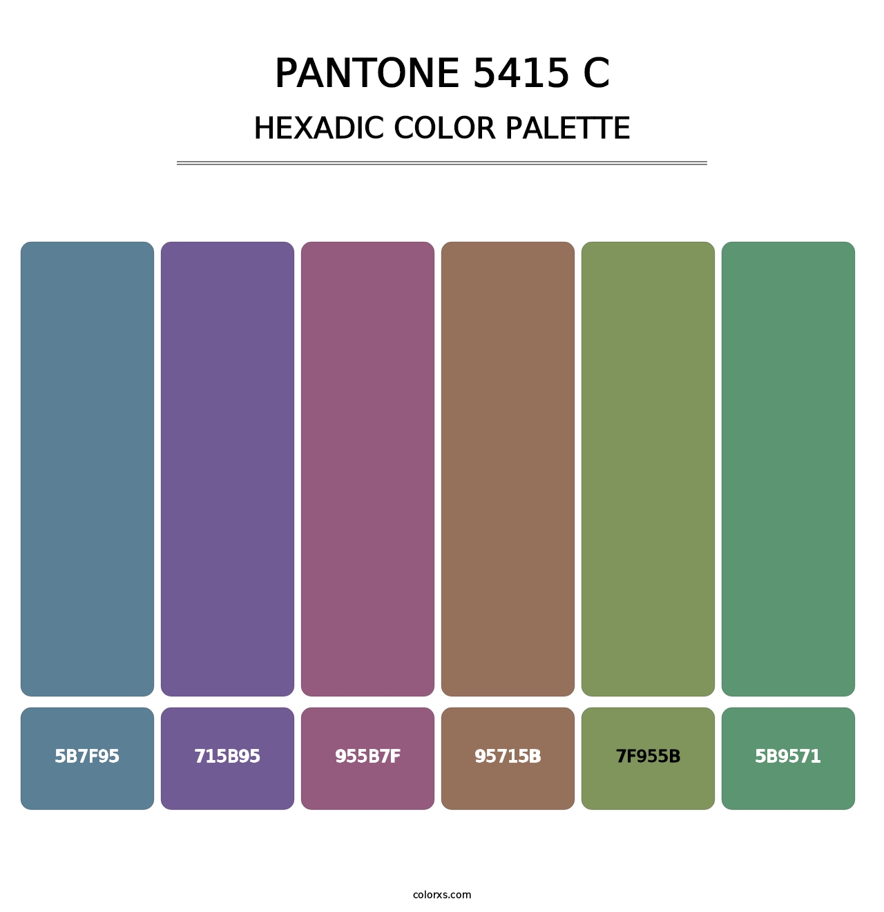 PANTONE 5415 C - Hexadic Color Palette