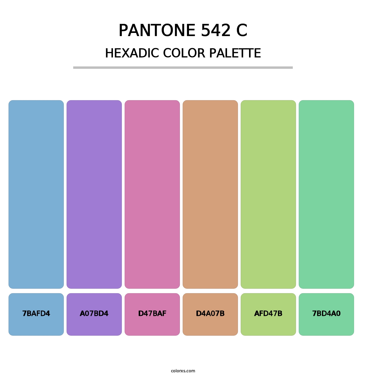 PANTONE 542 C - Hexadic Color Palette